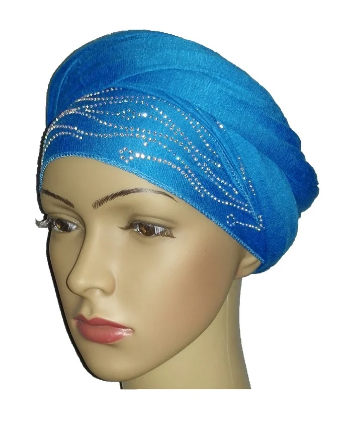 new regal turban with sea wave- turquoise n5,800