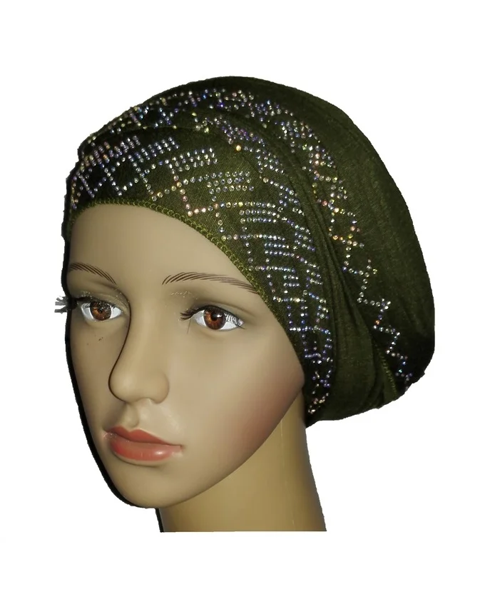 new regal turban with diamond design- olive green n5,800