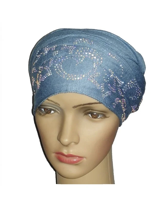 new regal turban petal & circle design - baby blue n5,800