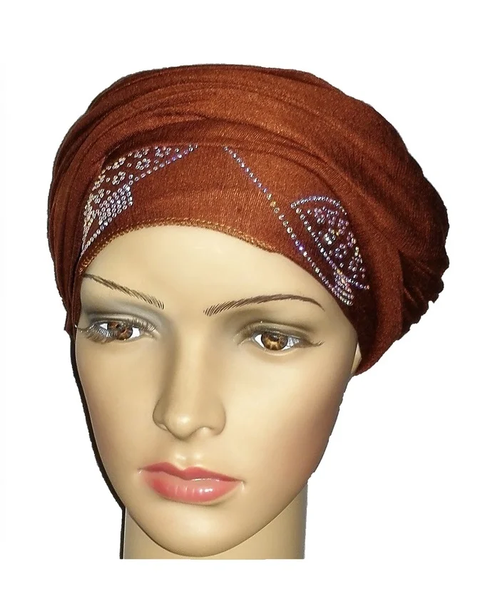 new regal turban orbital print - cocoa brown n5,800
