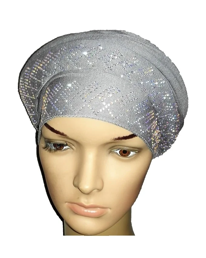 new regal turban diamond design - ash grey n5,800