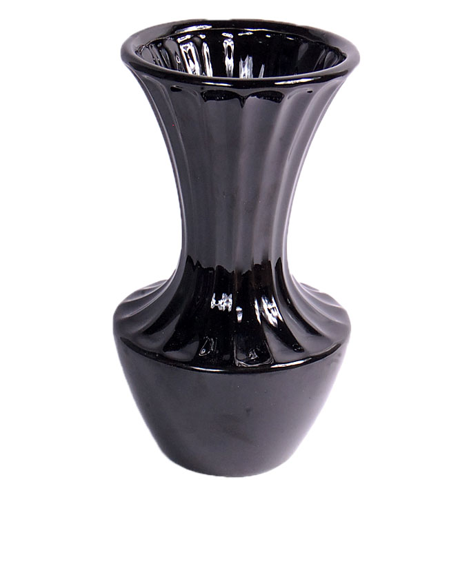 NEW MALIE BLACK CERAMIC VASE - 17CM N3,000