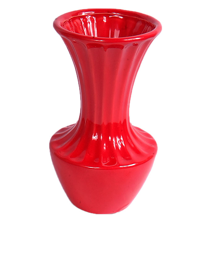NEW MALIE RED CERAMIC VASE - 17CM N3,000