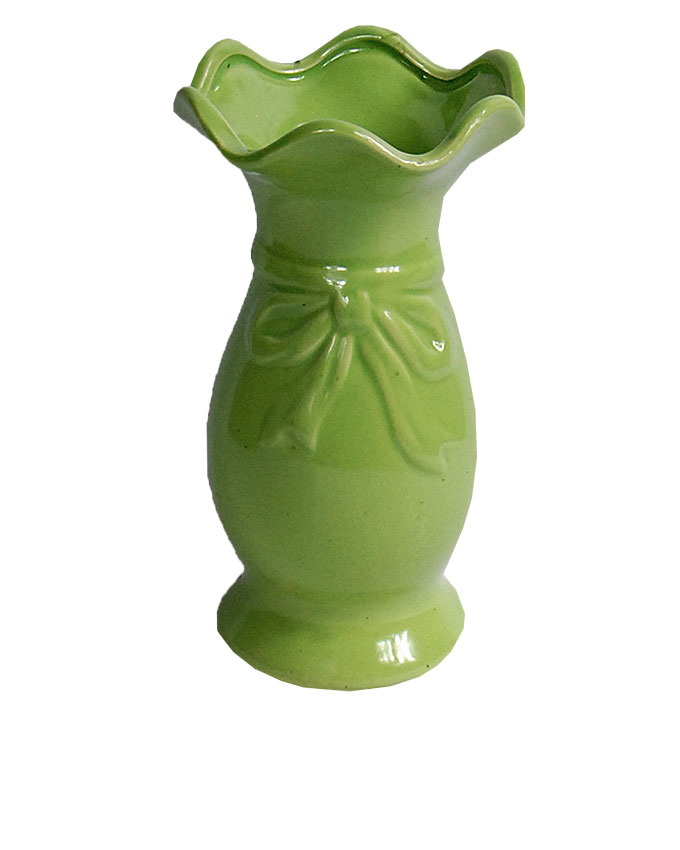 NEW DALI GREEN CERAMIC VASE - 17CM N3,000