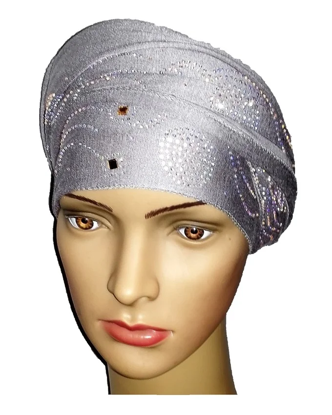 new regal turban wave and circle design - grey n5,800