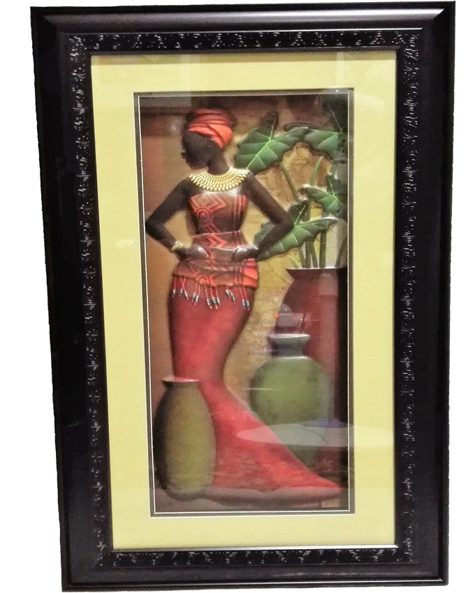 fenty african lady painting - 67 x 39cm n12,000