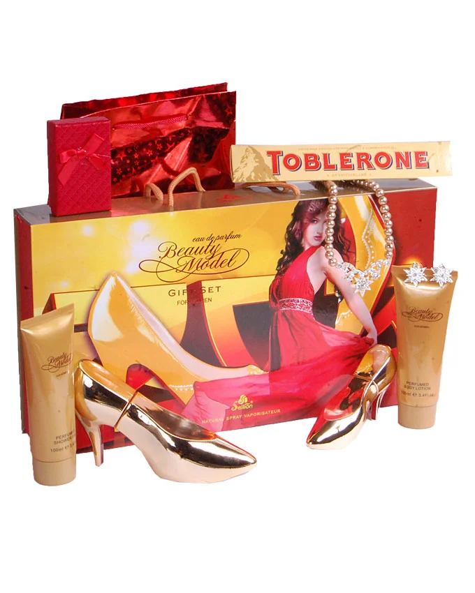 BEAUTY MODEL GIFT SET ( with teddy and candle) W/ CHOCOLATE AND EARRINGS - N16,000 W/O CHOCOLATE & EARRINGS - N10,000
