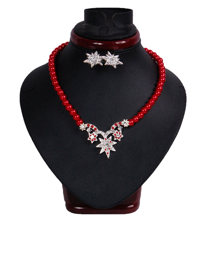 STAR SHINE JEWELRY SET - RED N2,500