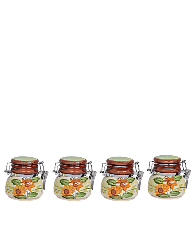 four piece cannister set - brown head 14cm n1,500 ( sold out)