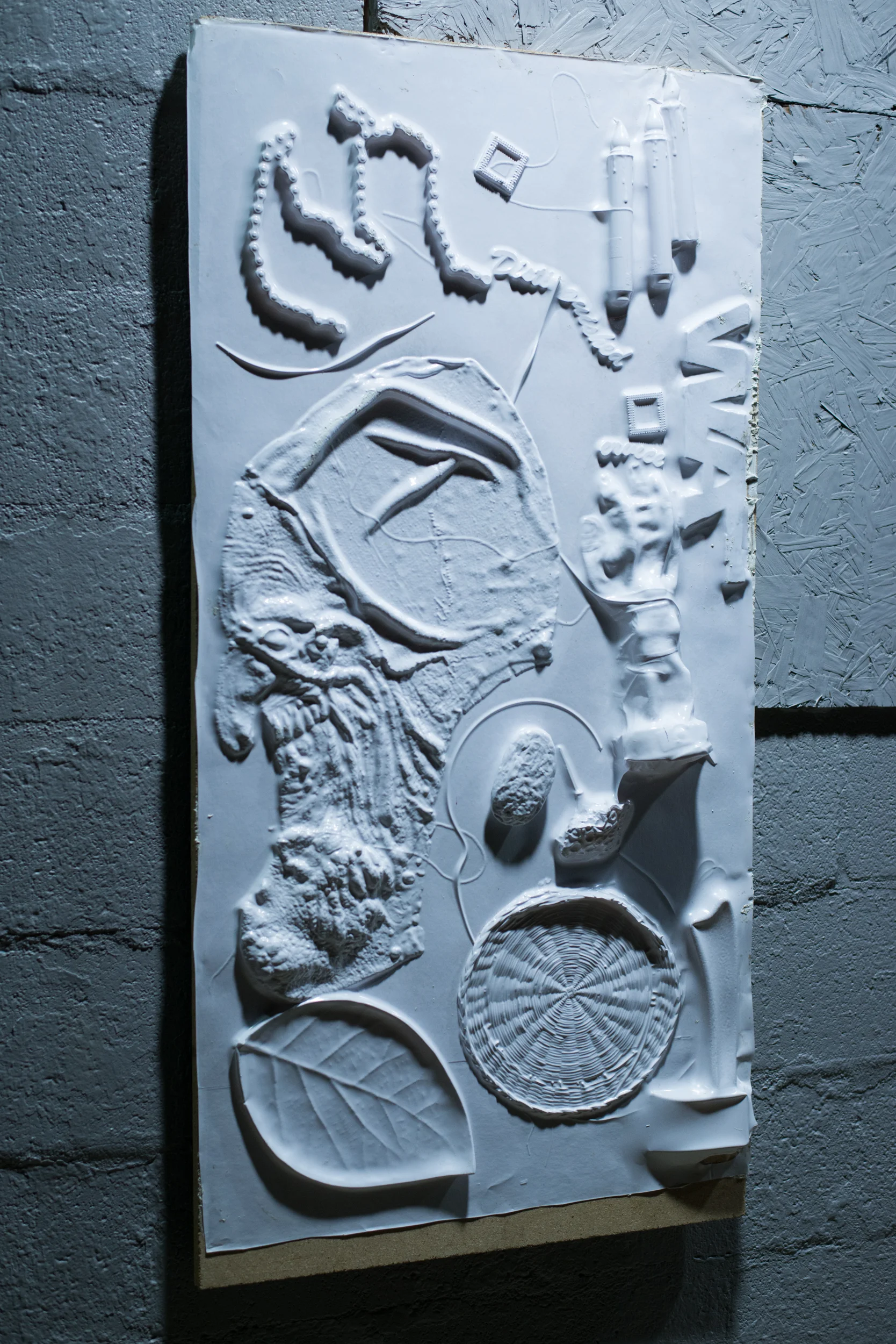 Untitled vacuum-formed plastic mounted on MDF 2015