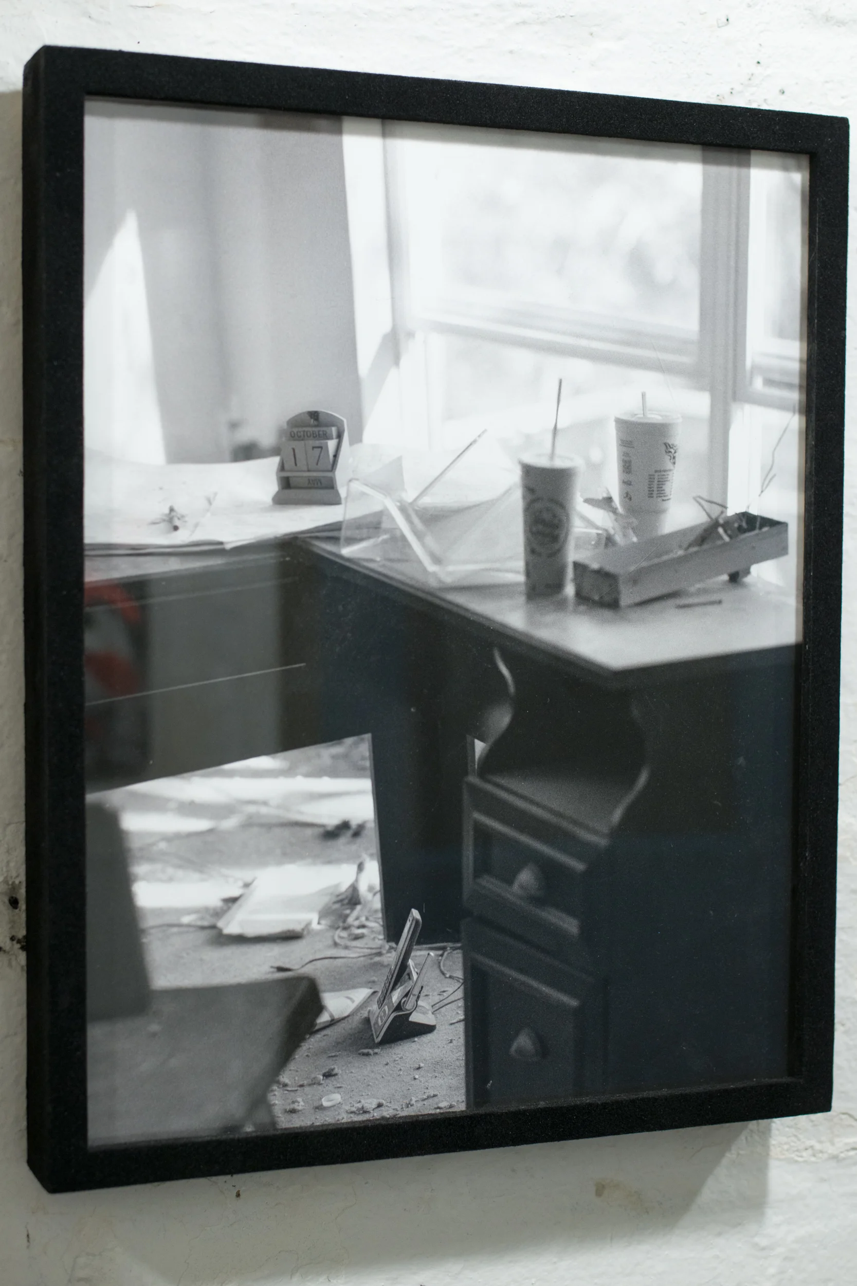 Untitled pigment print in wood frame with nylon flocking 2015
