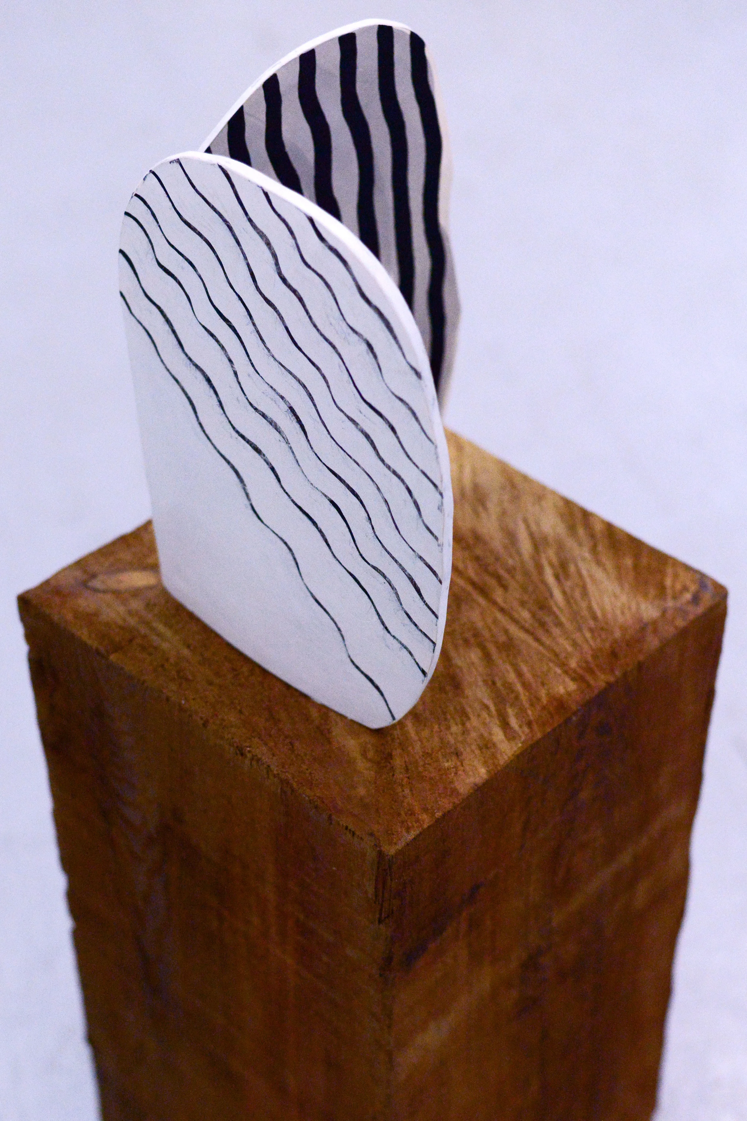 Amy Pleasant Head Paint on fired clay, wood 2015