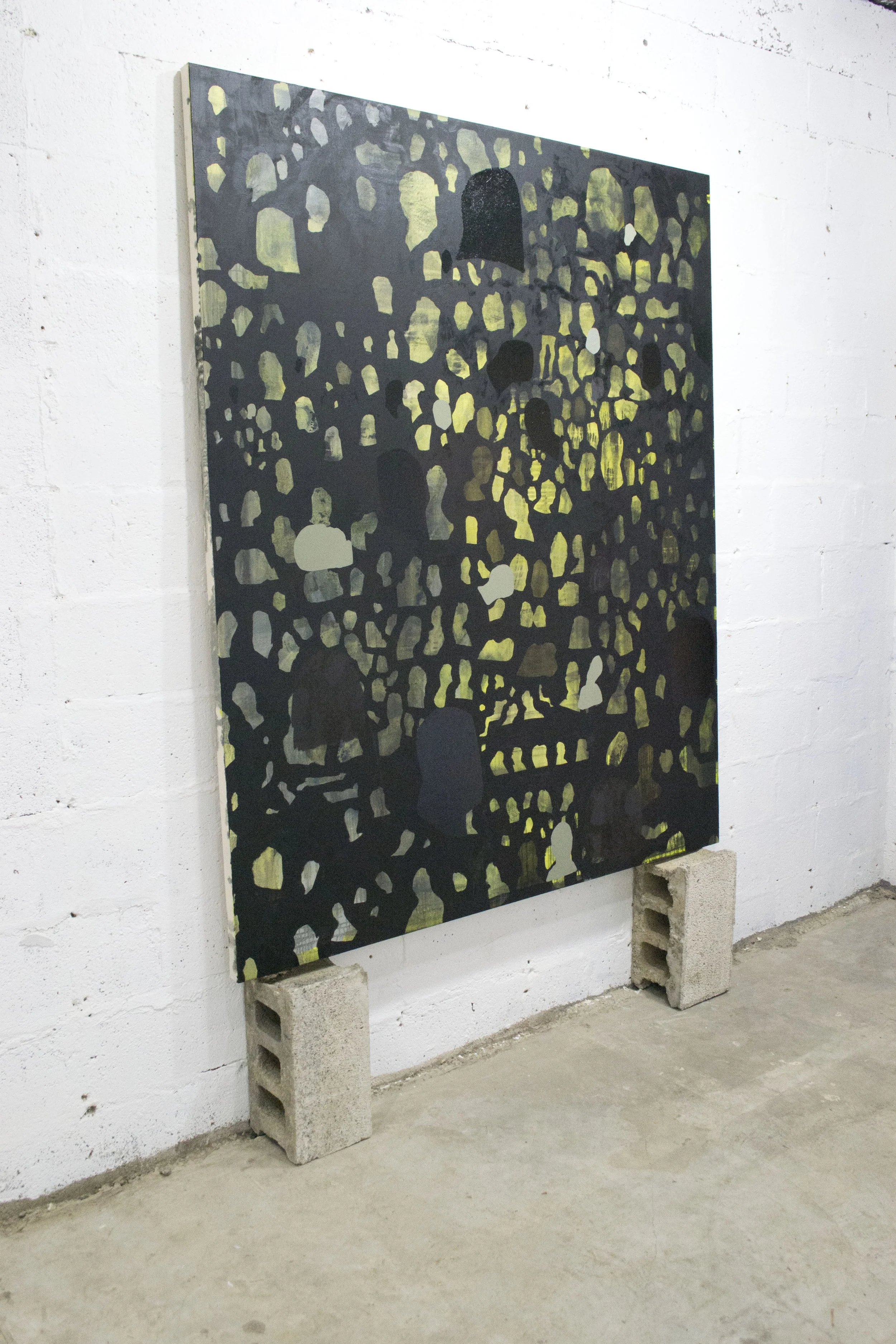Untitled (Green Heads) oil on canvas 2014