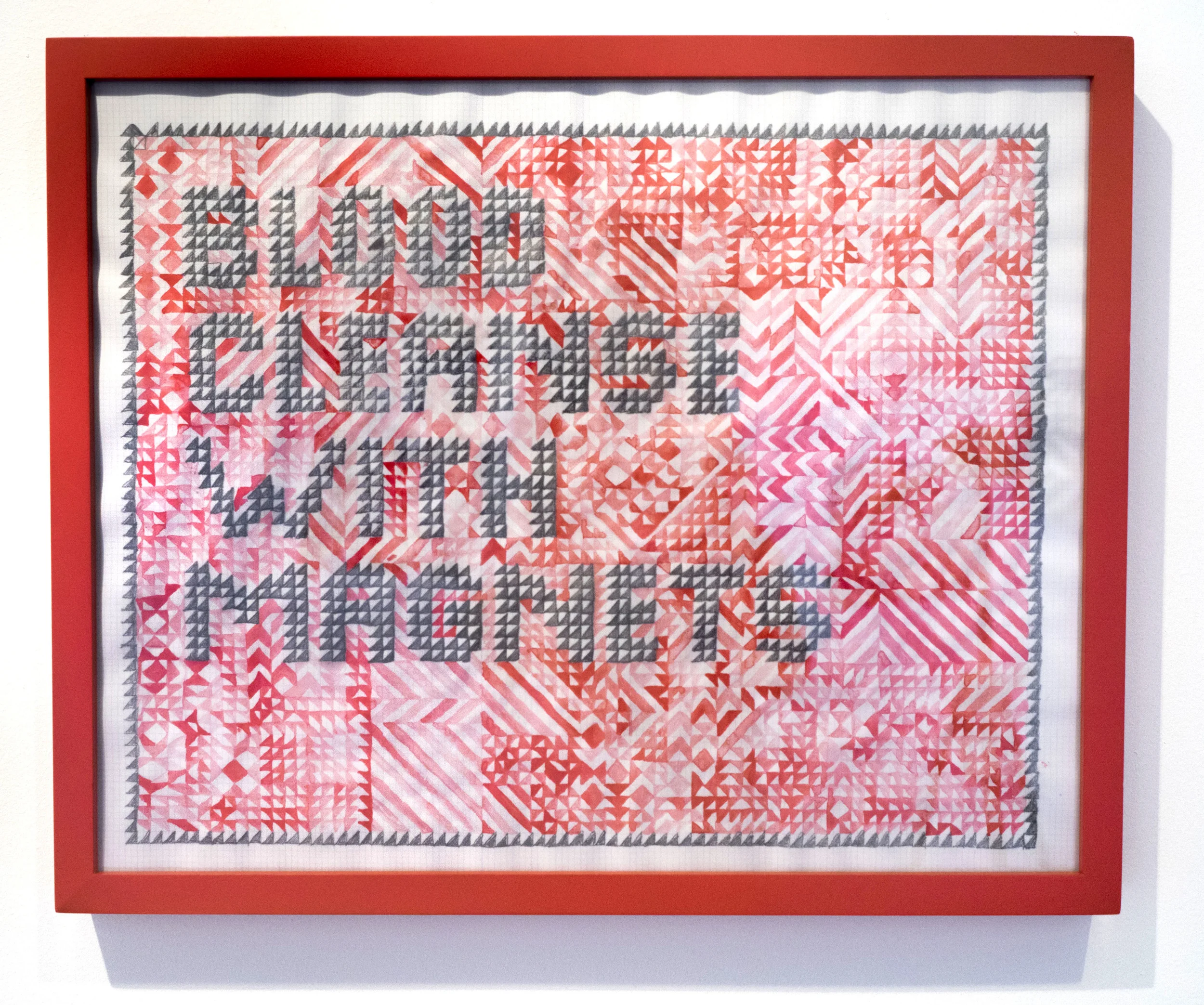 SAMPLER (BLOOD CLEANSE WITH MAGNETS) Watercolor and graphite on grid paper 2016