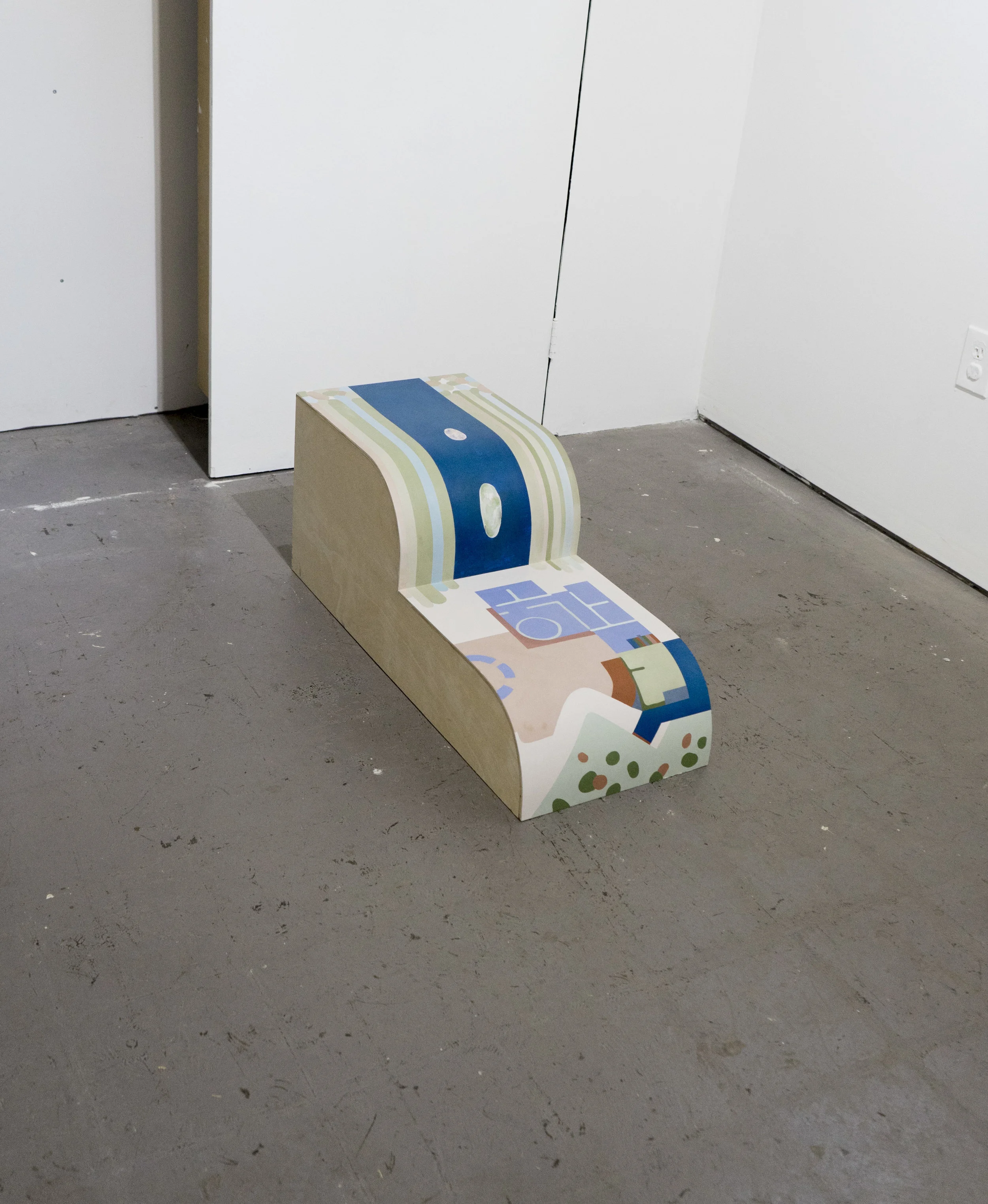 Object from "Transposable Glide" Rachel Elder Acrylic, plywood, foam, fiberglass, resin 2016