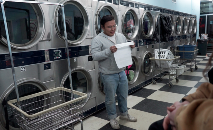 How to Name a Typhoon or Have Conversations in Transit midnight performative reading held at Squeeky Clean Laundromat 2016