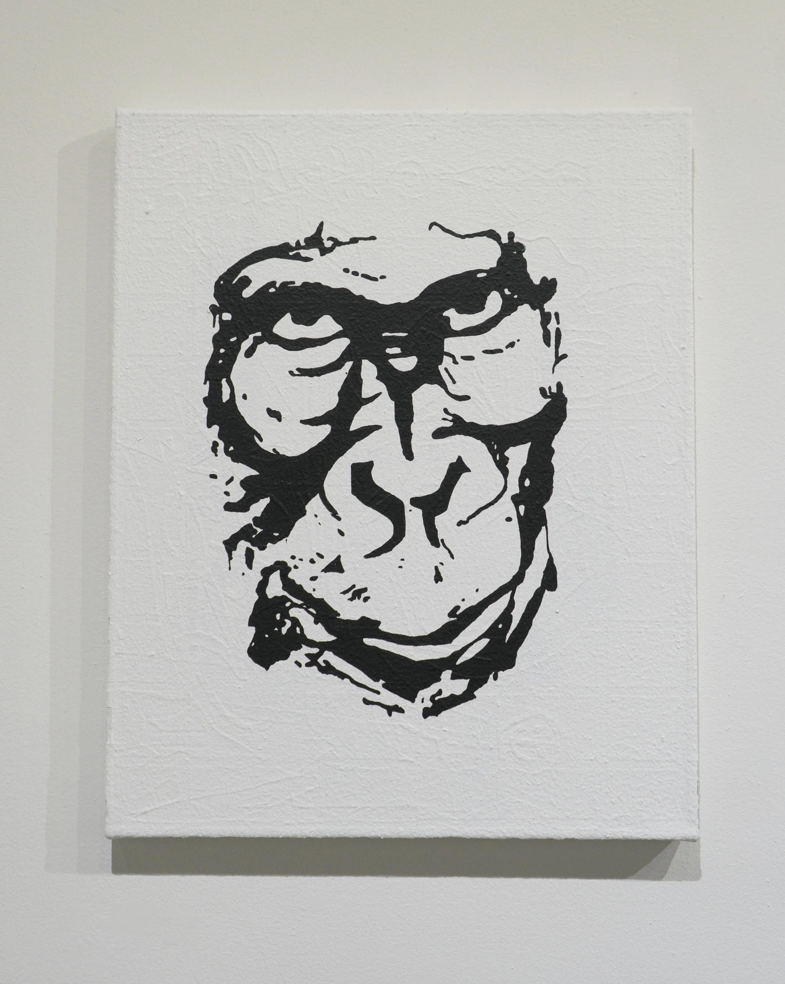 A potato has skin, I have skin, therefore I am a potato Gesso on canvas 2016