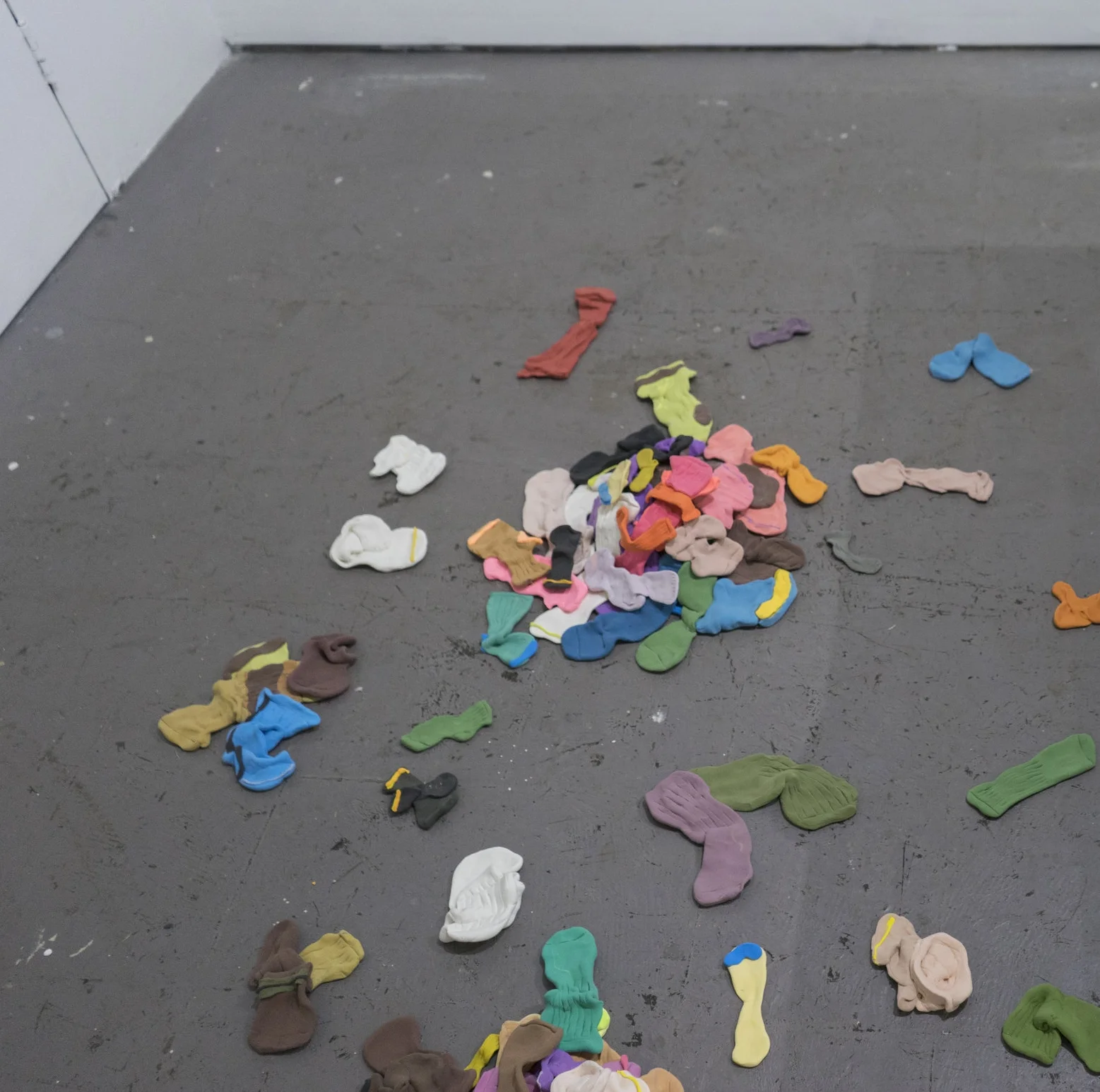 Kitchen table - floor - bed - socks Bridget Bailey Air dry clay 2017