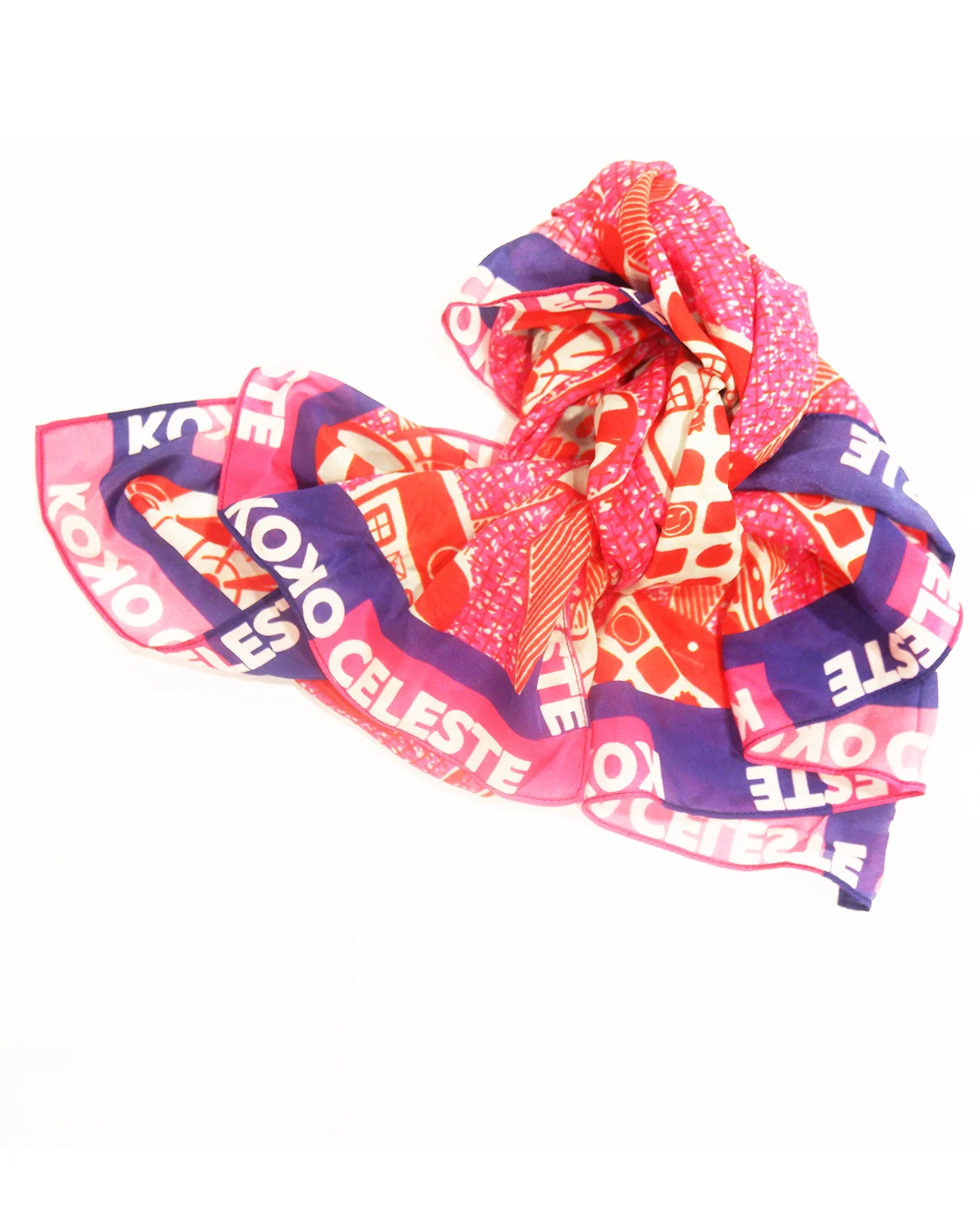 KOKO CELESTE PINK CALL ME BACK LOGO SCARF 6.jpg
