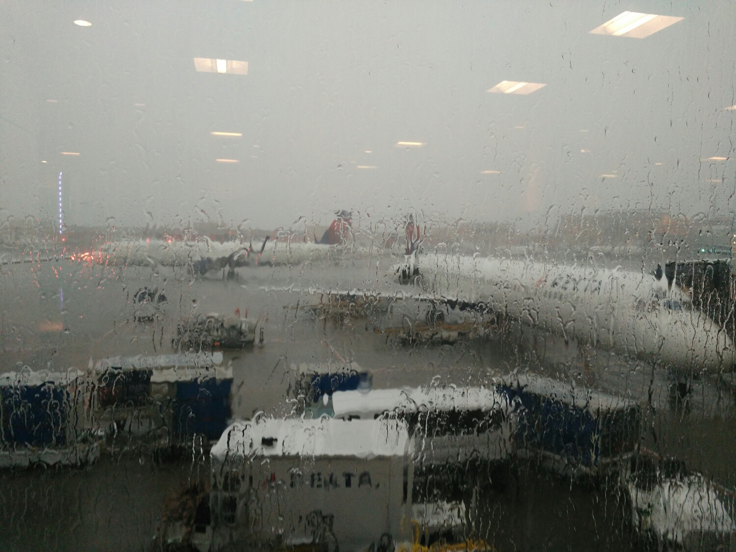 Atlanta closed down for thunderstorms. 