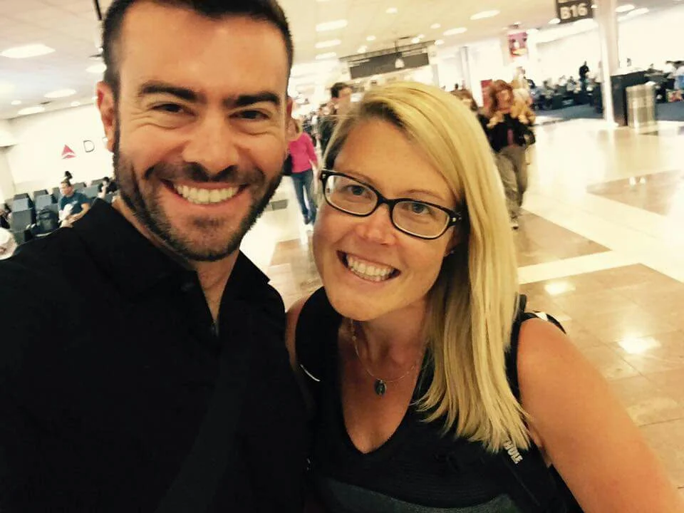 But I did get to run into one of my coworkers unexpected in the airport. I look great, sans makeup and plus glasses. 