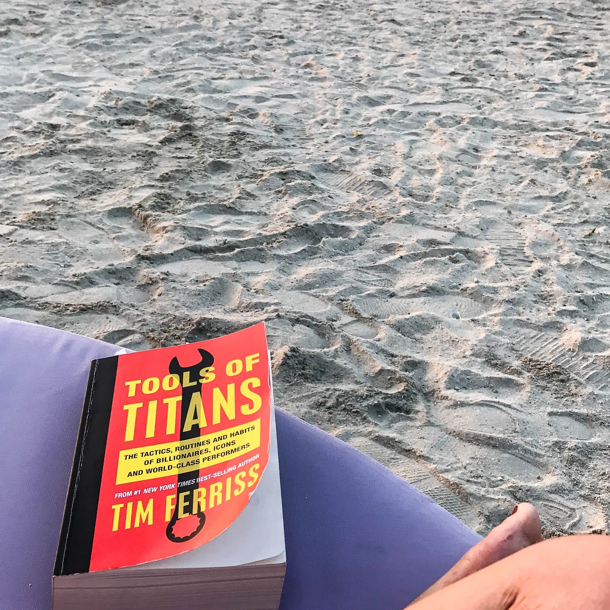 After nearly 10 hours of straight work and more still to do, I snuck down to the beach to read a bit and watch the sunset.