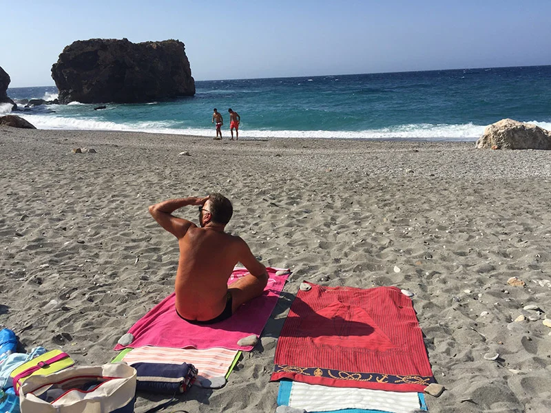As temperatures hit 40...we headed to the beach!