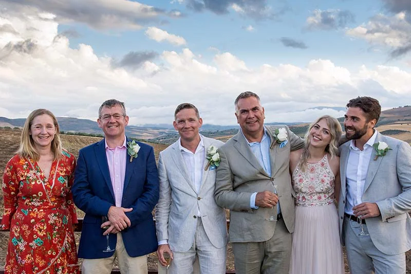 Steph, Angus, Andrew, Ian, lucie, James. Photo by Sam milling