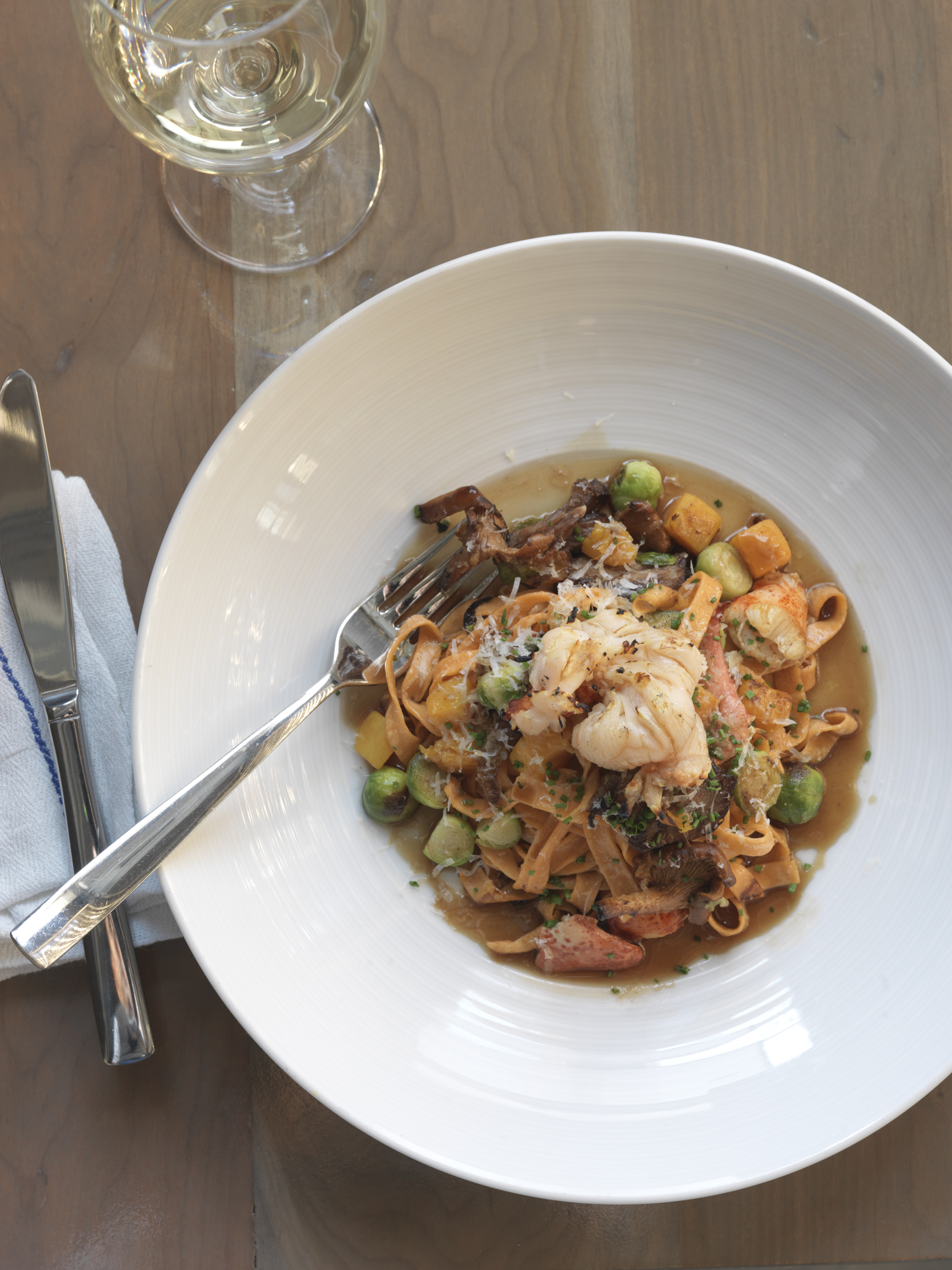 Credit: Island Creek Oyster Bar (Boston) | Lobster Roe Noodles