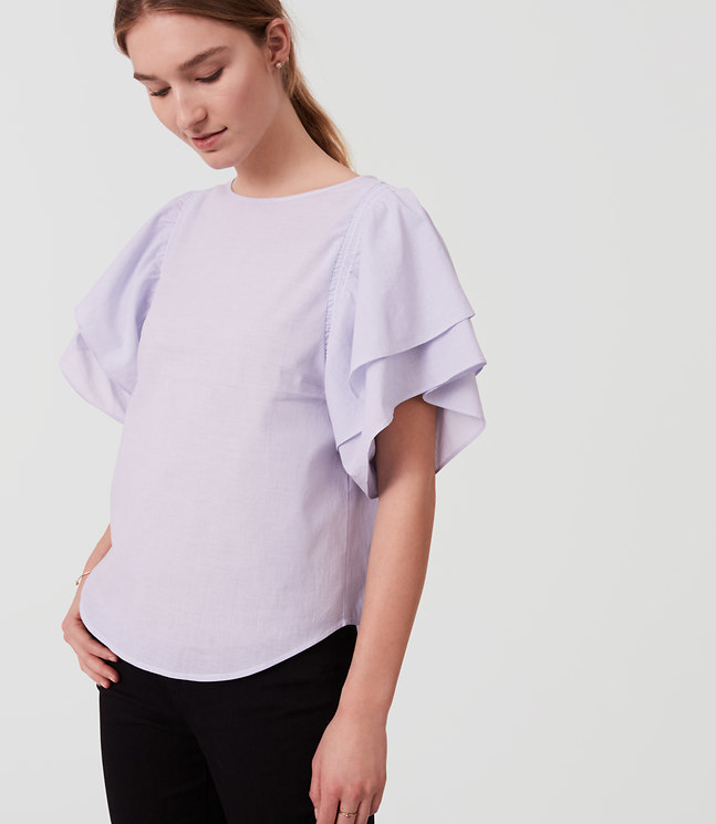 Ruffle Sleeve Top , $54