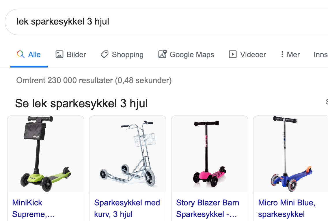 Ikke lov med 3 hjuls-scoot