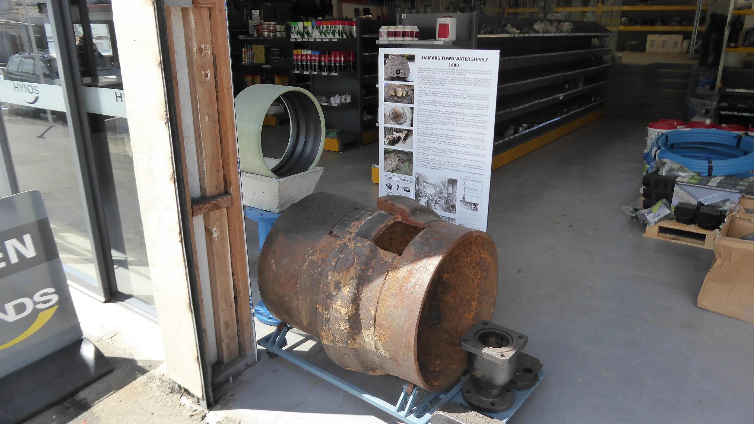 An air release valve installed in Oamaru's water system in 1880 and replaced in 2012.