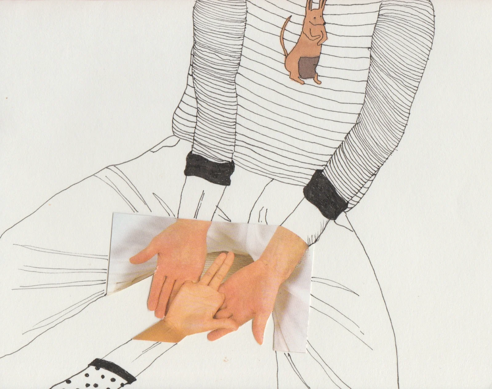 "For Her Half Birthday" Series | Ink Drawing Collages, 4x6"