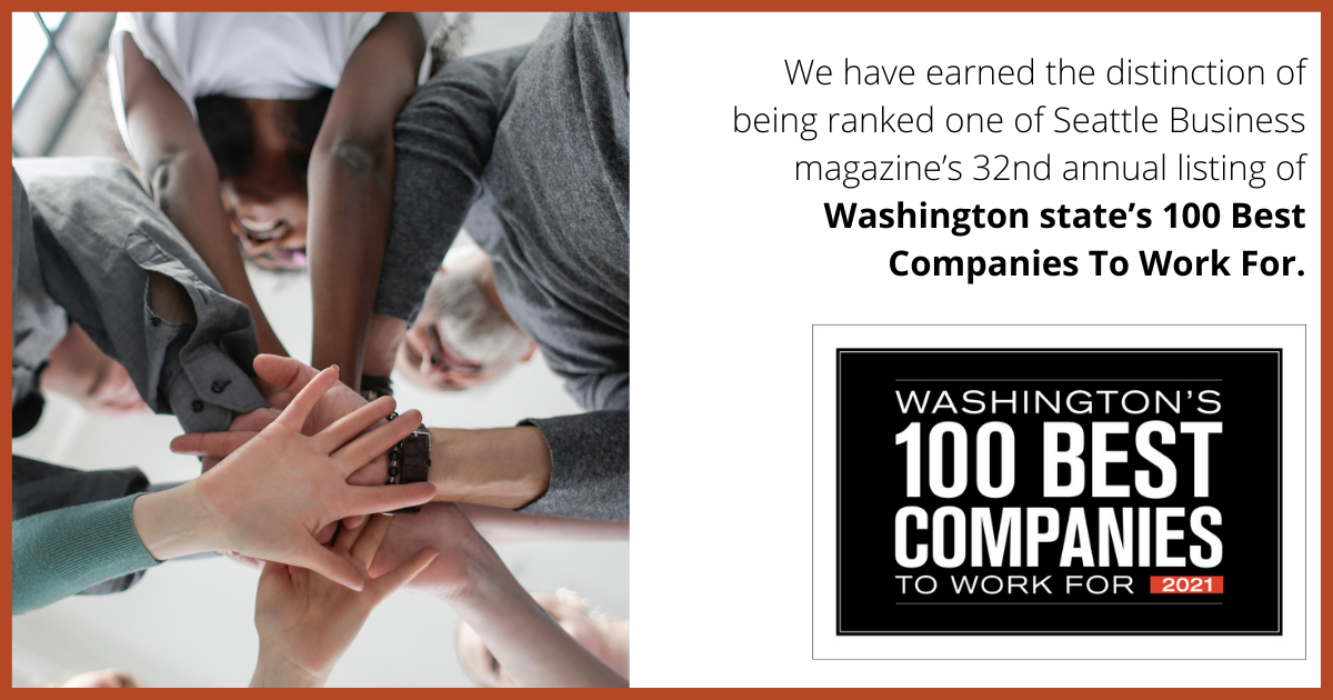 HRG earns Seattle Business's Washington state's 100 Best Places to Work 2021