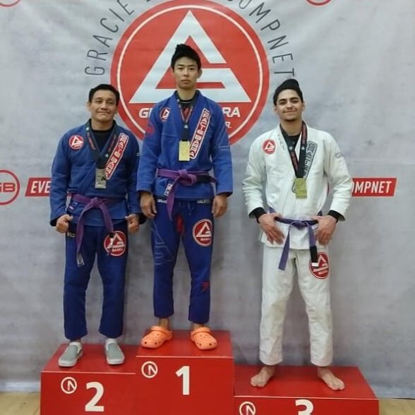 Congratulations to Chris Ren @mohawkmoproblems  who took gold today at the compnet great job with some clean solid submissions. #gblosalamos #graciebarra #bjj #losalamos