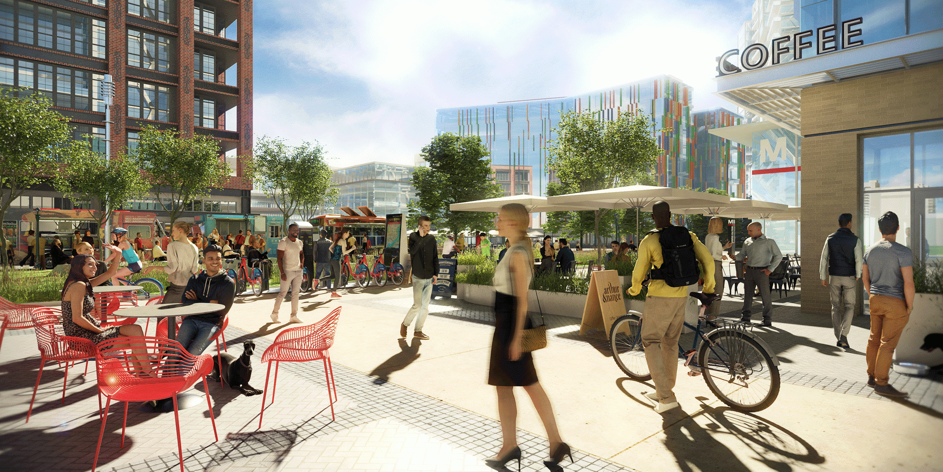 Amazon HQ2 - Exterior Sidewalk Square Business Park.gif