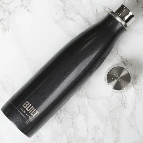 Built New York Perfect Seal Insulated Bottle Charcoal Grey (483ml)