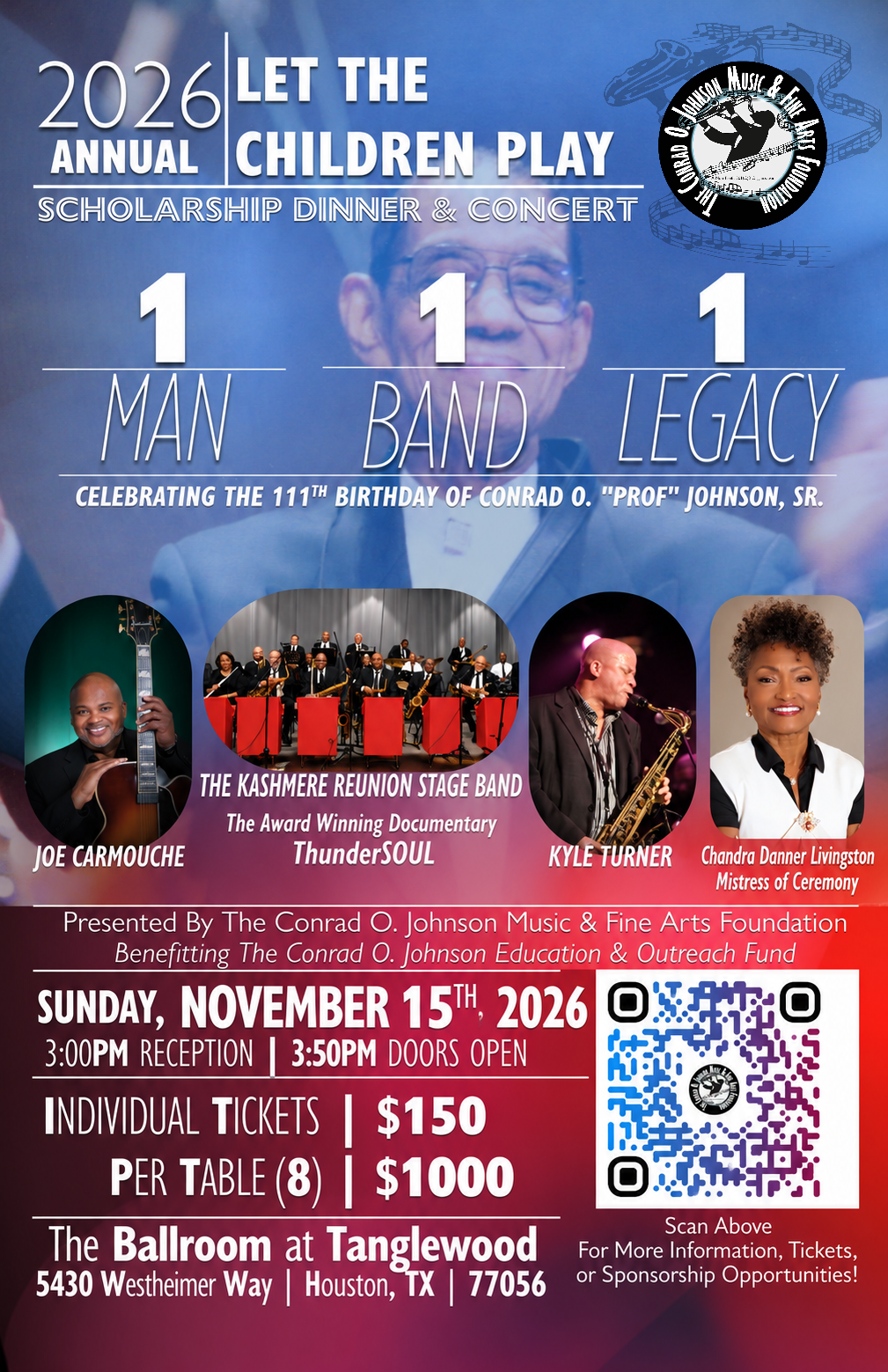 2026 Annual "Let The Children Play" Gala: 1 Man, 1 Band, 1 Legacy