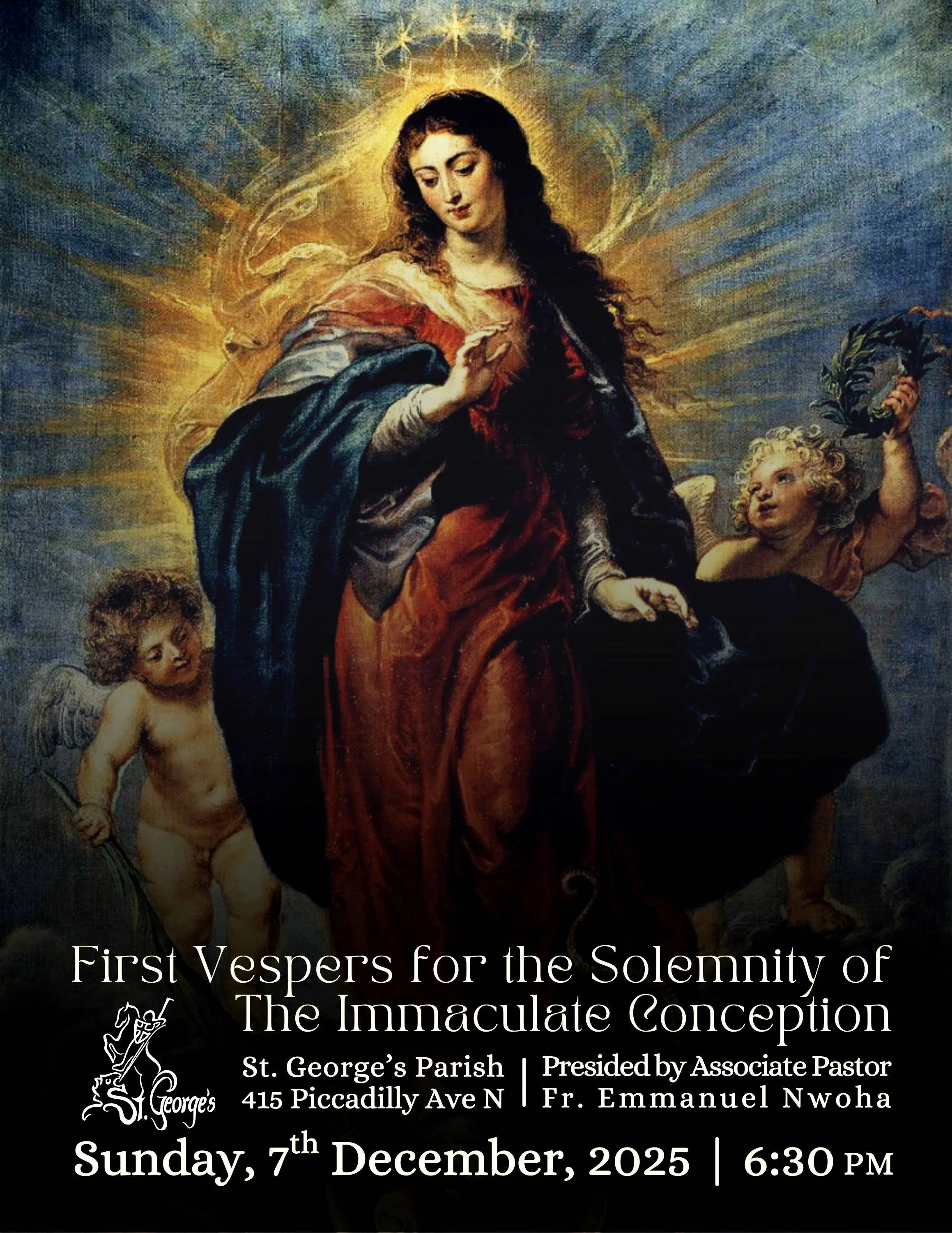 First Vespers for the Solemnity of The Immaculate Conception