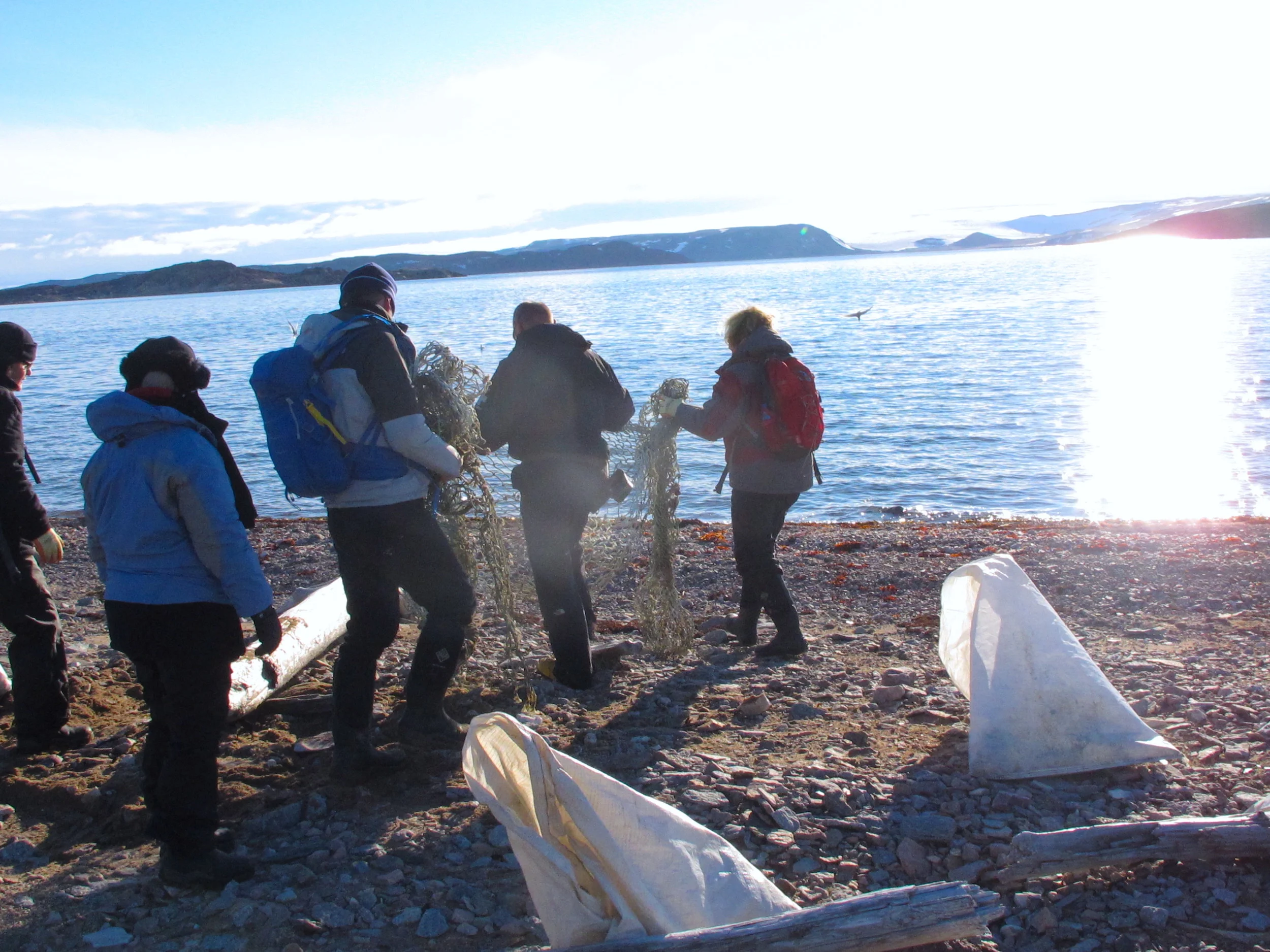 Us cleaning in Svalbard 2015, image C Devine
