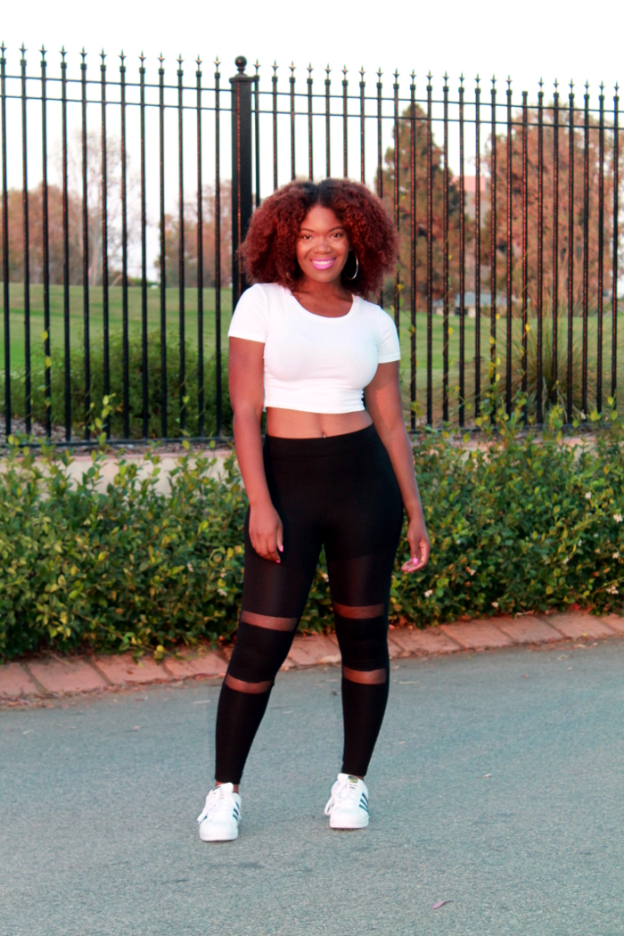 adidas leggings and crop top