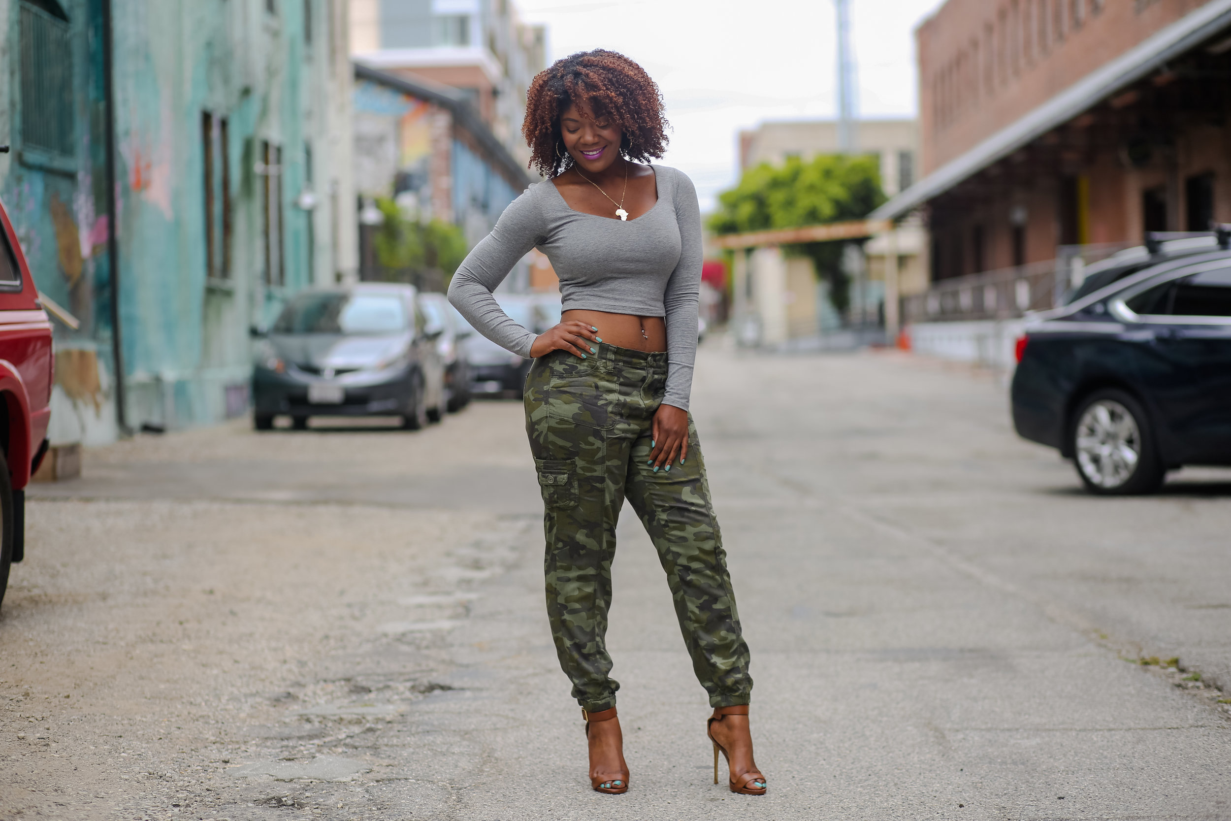 1 Outfit 3 Ways Camo Pants  Bombay Taxi Boutique Jewelry