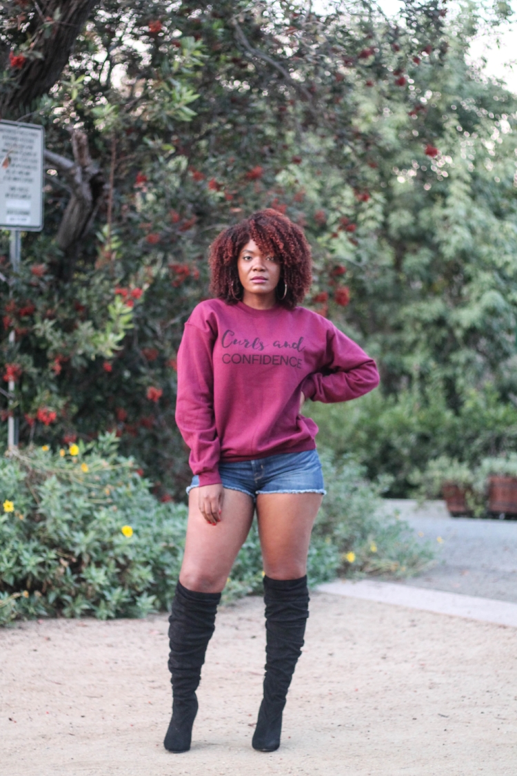 Buy denim shorts and thigh high boots Deals - Main Image