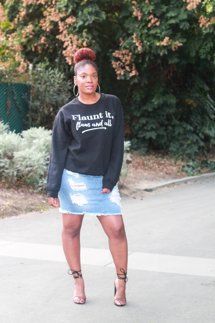 Easy Sweatshirt & Denim Skirt Outfit To Try This Fall — Arteresa Lynn