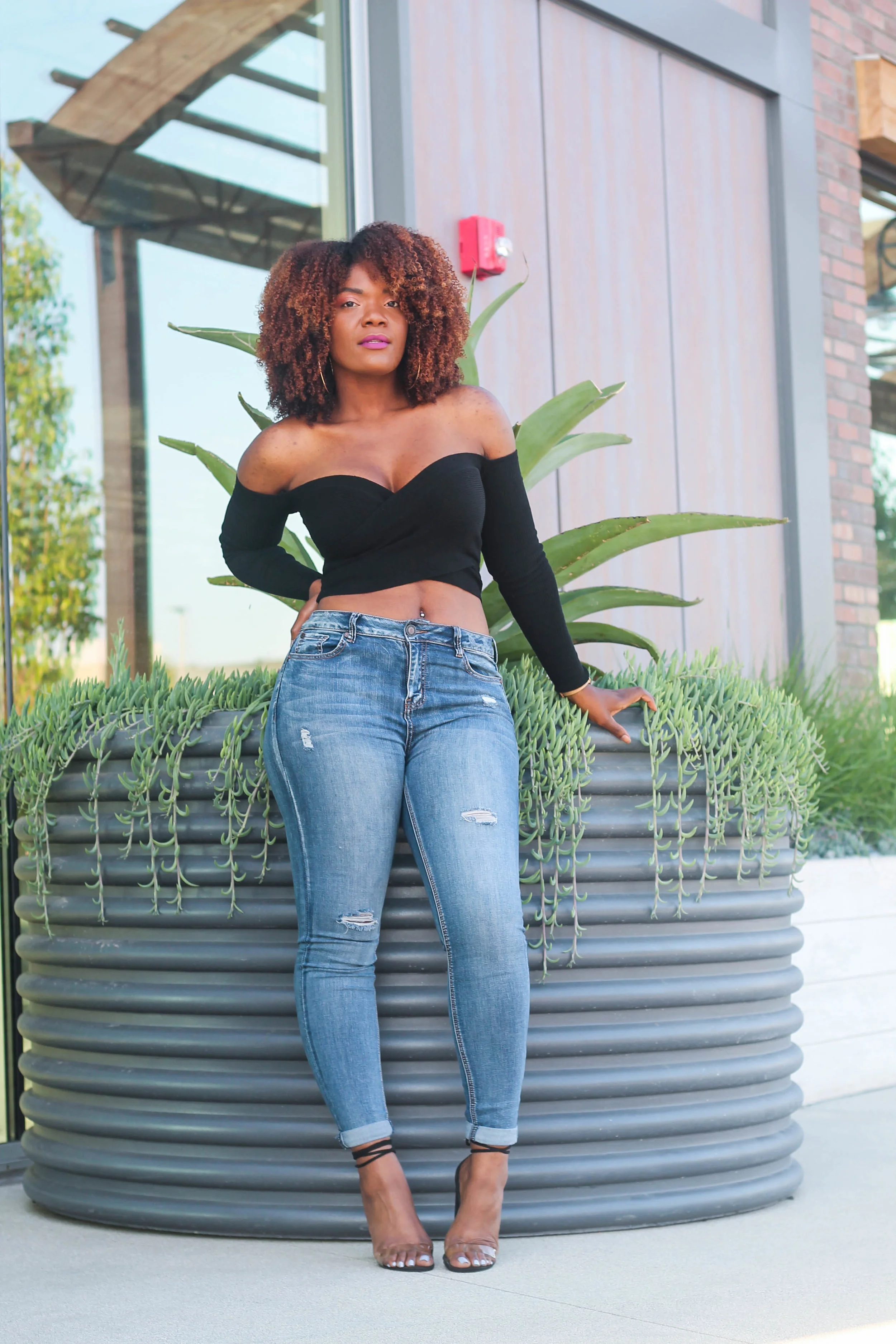 Shoulder Denim Denim Tops Fashion Nova Fashion Nova Denim Crop Top Top