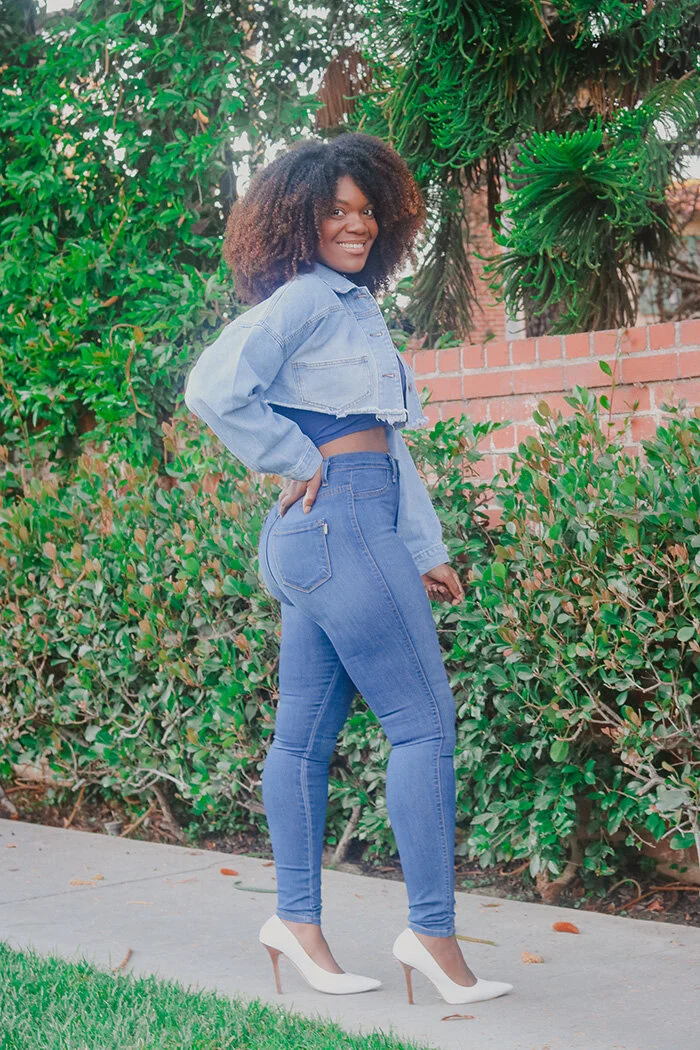 High Waist With Denim Jacket Outfit Outfit Ideas How To Style A