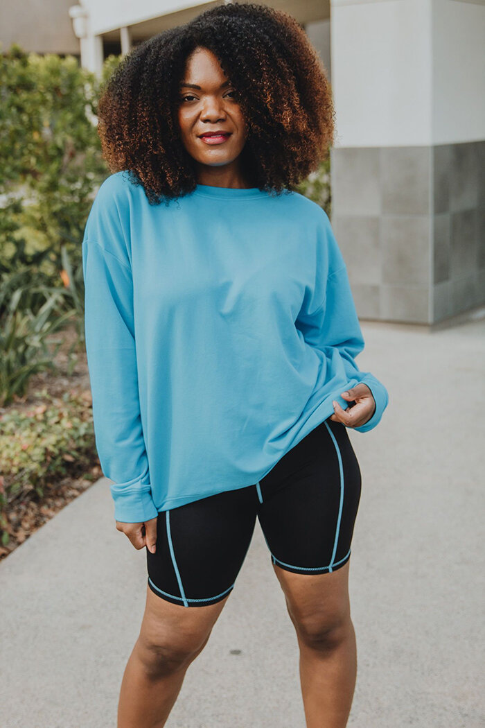 Oversized Sweatshirt & Biker Short Set — Arteresa Lynn