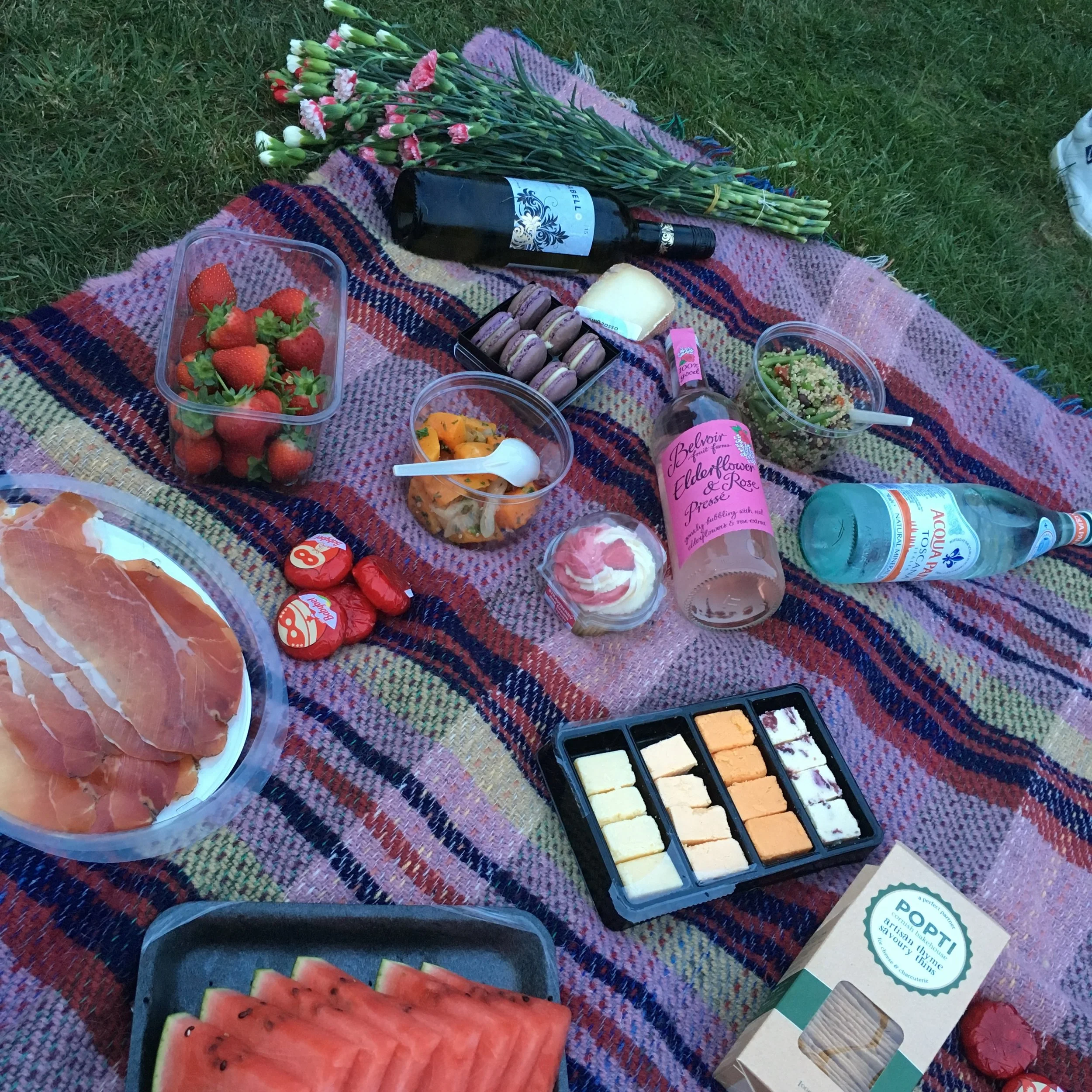 (Items purchased from Whole Foods), Picnic; London, United Kingdom 