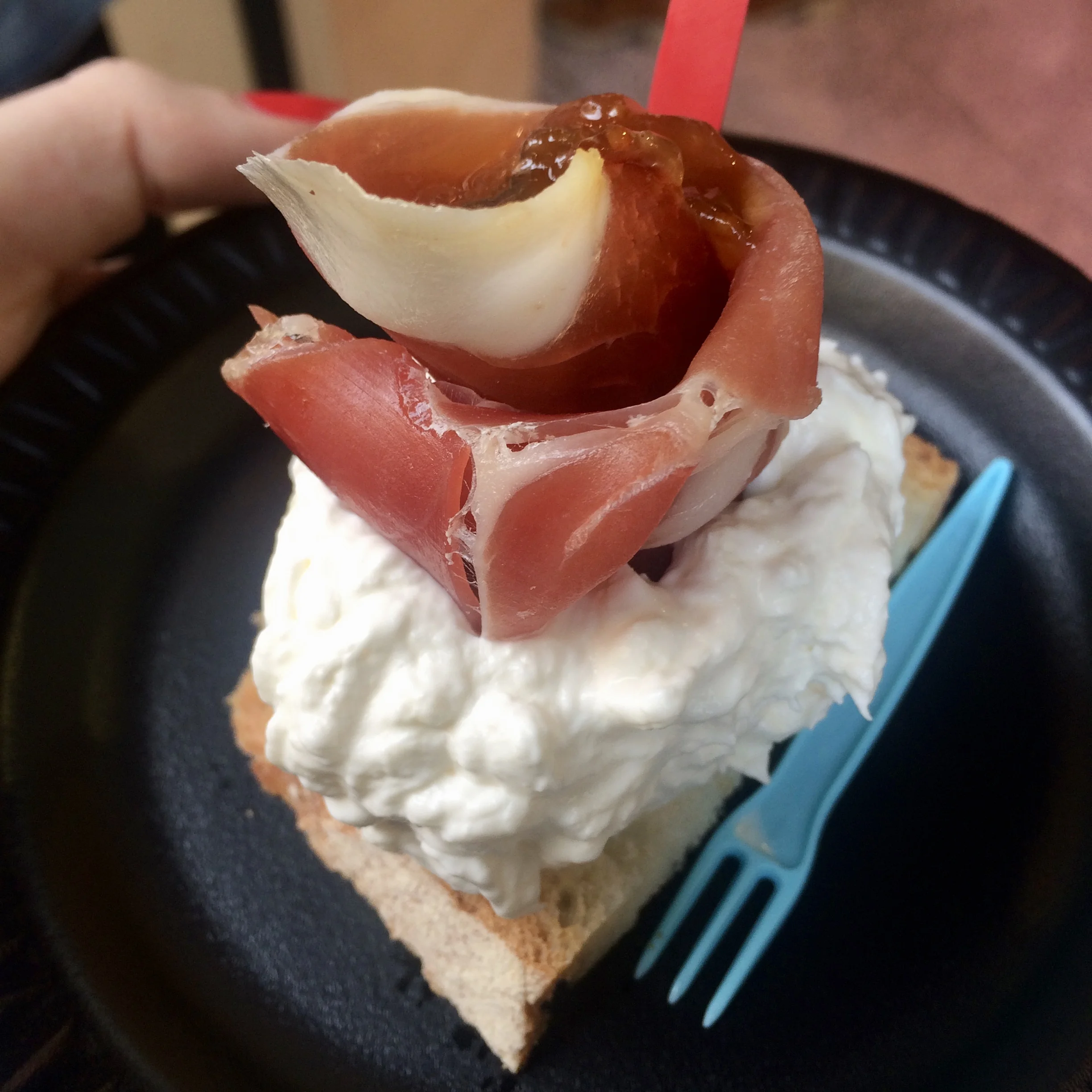 Prosciutto, Buratta, Fig Jam; Madrid, Spain 