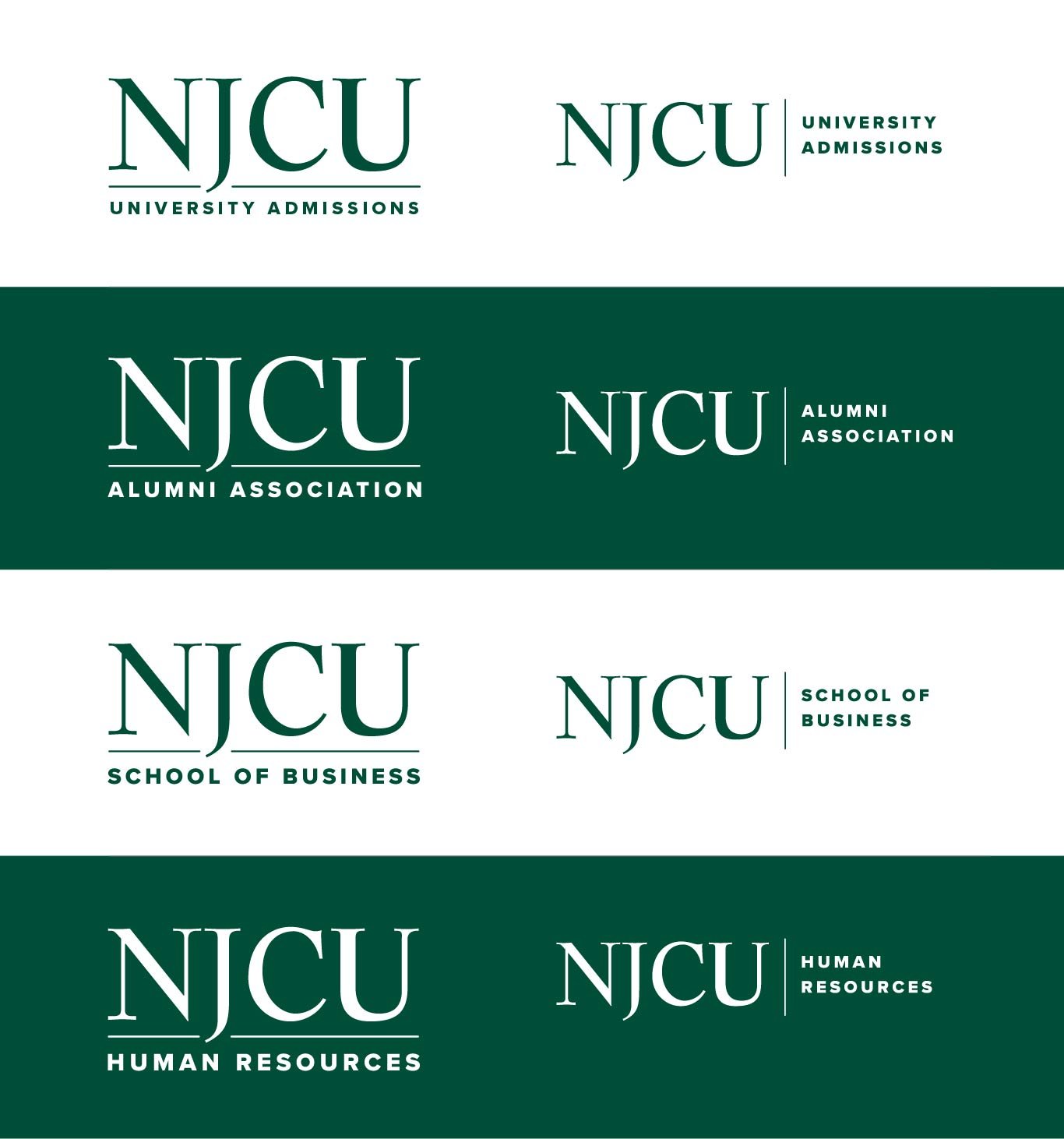NJCU Institutional Cobranded Logo Examples